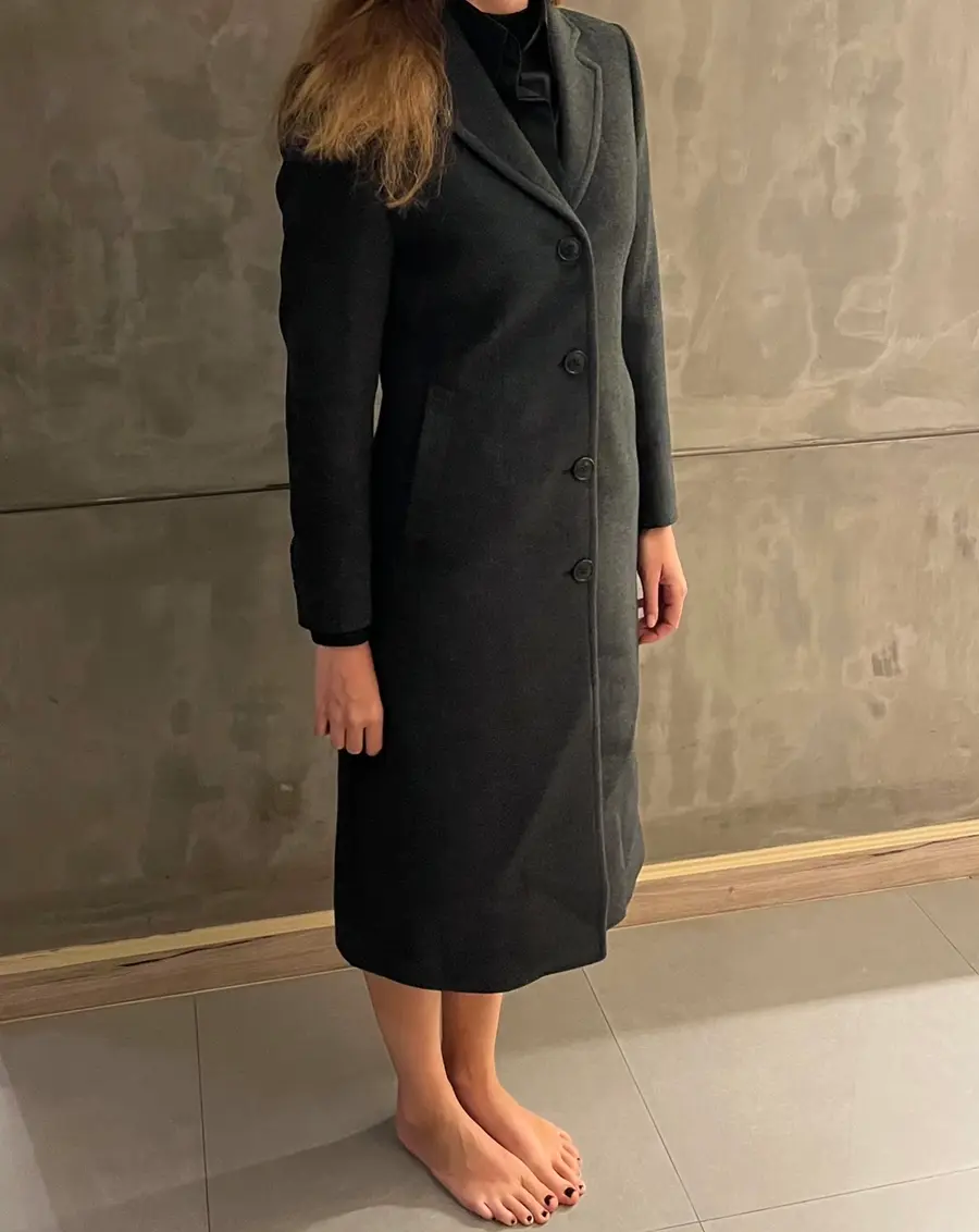 Black overcoat, made to measure